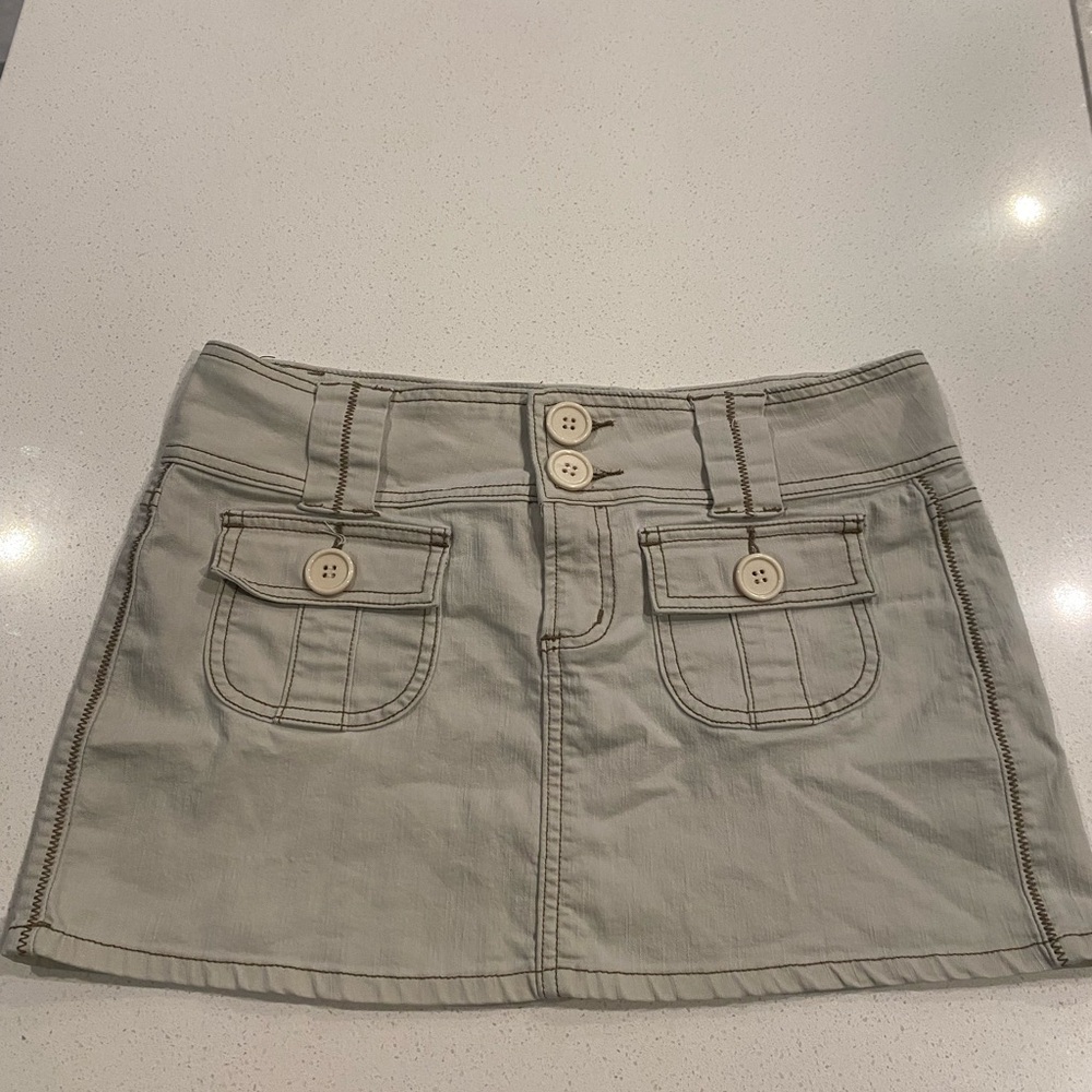 Stylish Cream Mini Skirt